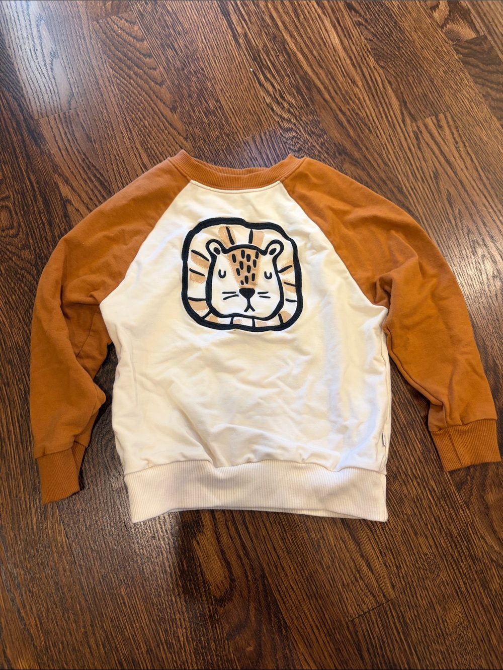 NWOT Little Sleepies Lion Sweatshirt - White & Rust